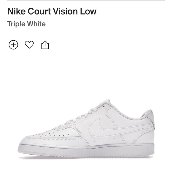 Nike Men’s Court Vision Low Casual tennis athletic Shoes. Size 9.5 Triple White - Picture 4 of 12